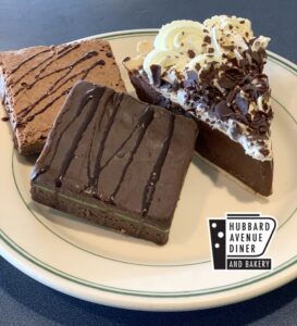 Hubbard Avenue Diner, French Chocolate Silk Pie, brownies