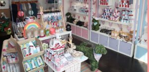 a room filled with lots of craft supplies