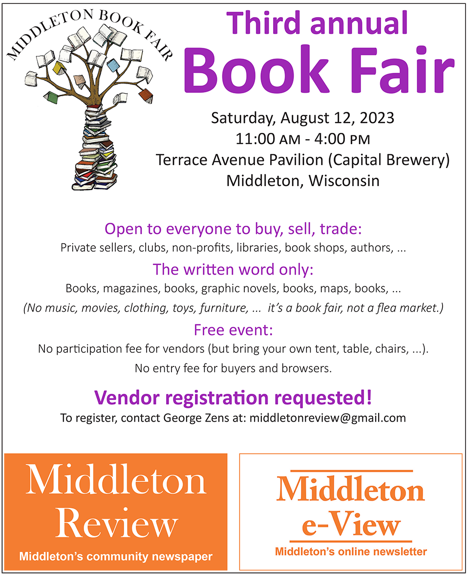 a flyer for the third annual book fair.