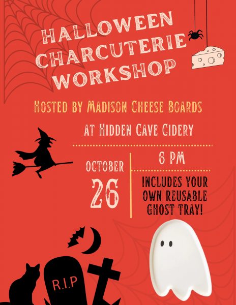 A flyer for a halloween character workshop.