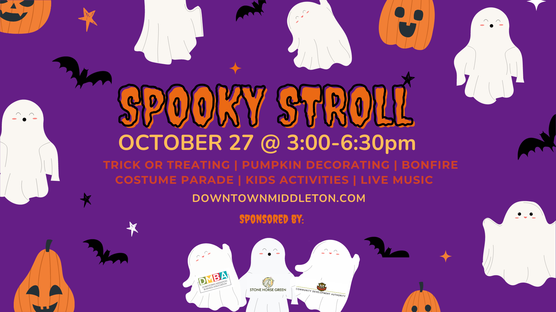 A flyer for spooky stroll.