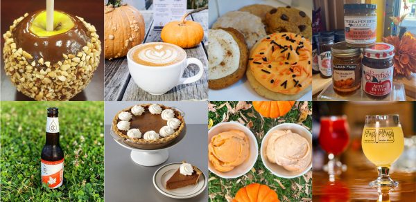 A collage of pictures of food and desserts.