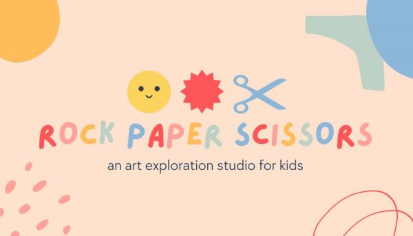 Rock paper scissors art exploration studio for kids.