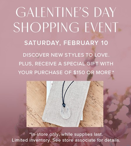 A flyer for the valentine's day shopping event.