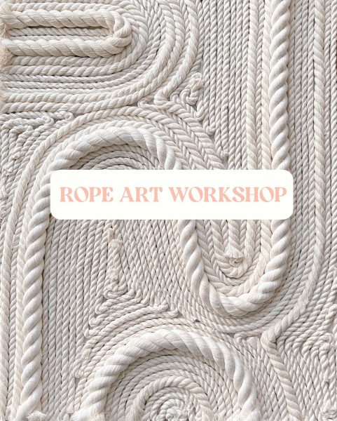 A rope art workshop with the words rope art workshop.