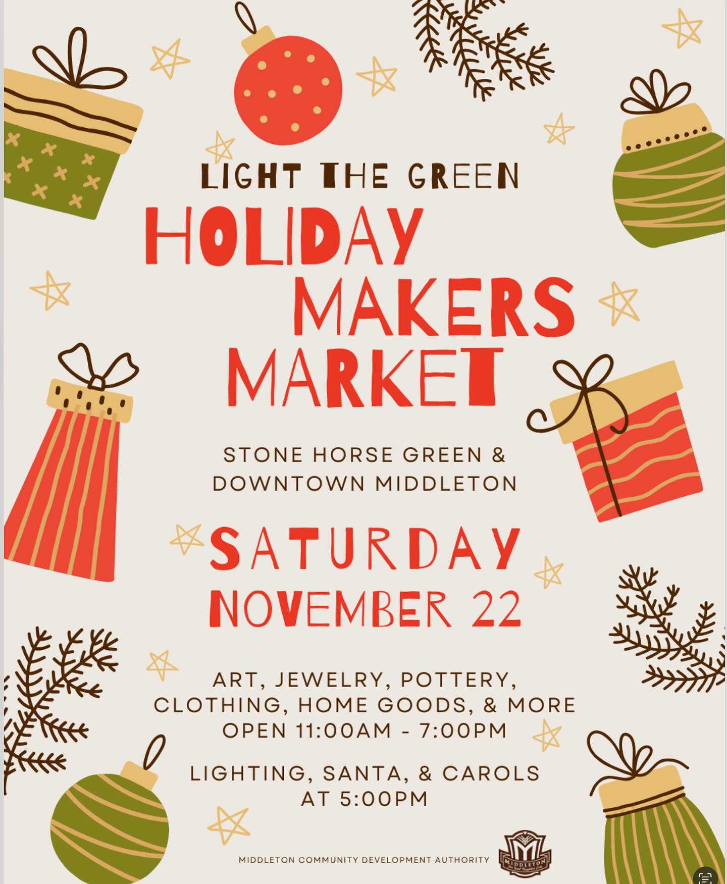 Light the Green Holiday Markers Market